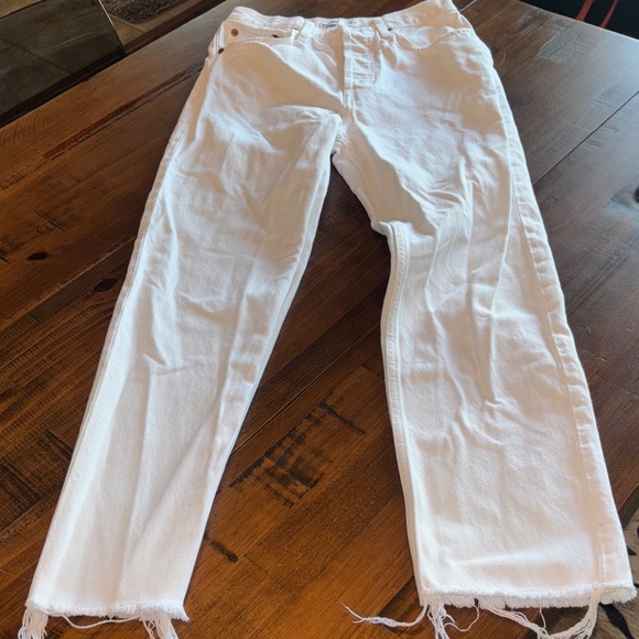 Re/Done High Waisted White Jeans - Picture 1 of 9